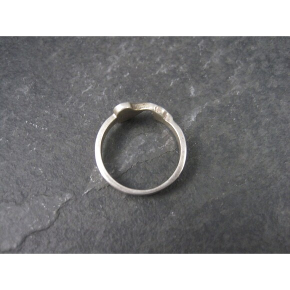 Unique Estate Sterling Heart Ring Size 6 - Picture 5 of 9